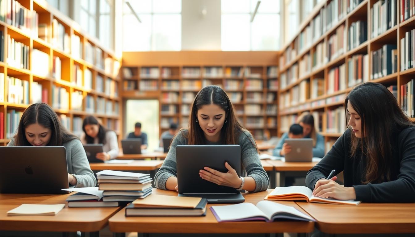 Learners collaborating in a contemporary classroom